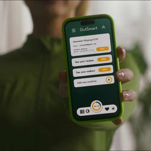 Side view of GutSmart yogurt maker showcasing minimalist design